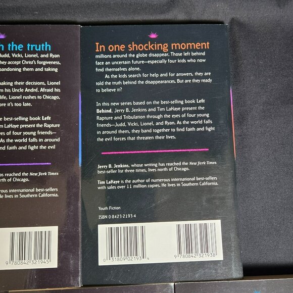 Left Behind The Kids Books Lot 1 2 3 4 * 6 Jenkins Lahaye Vtg Christian Fiction - Picture 5 of 9